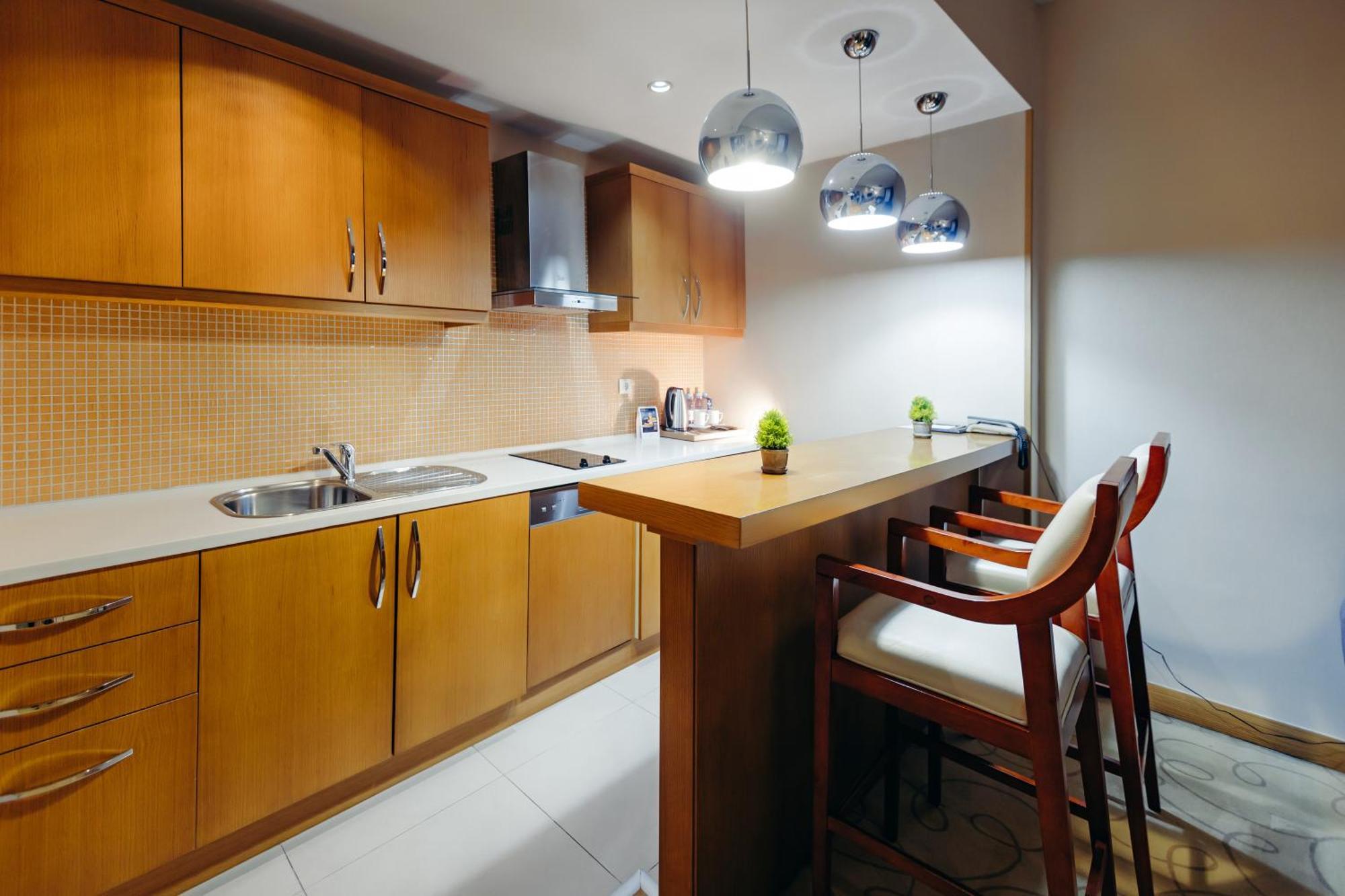 Dedeman Oskemen Tavros Hotel Ust-Kamenogorsk Exterior photo A modern kitchen